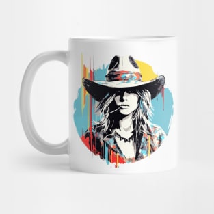 American Cowgirl Western Country Tradition Culture Abstract Mug